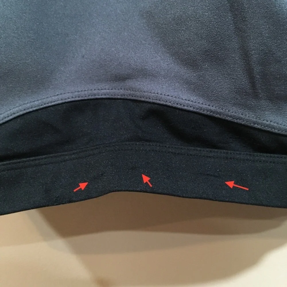 Brooks Maia High Impact Underwire Sports Bra 34E 34DD Black Gray Adjustable Run